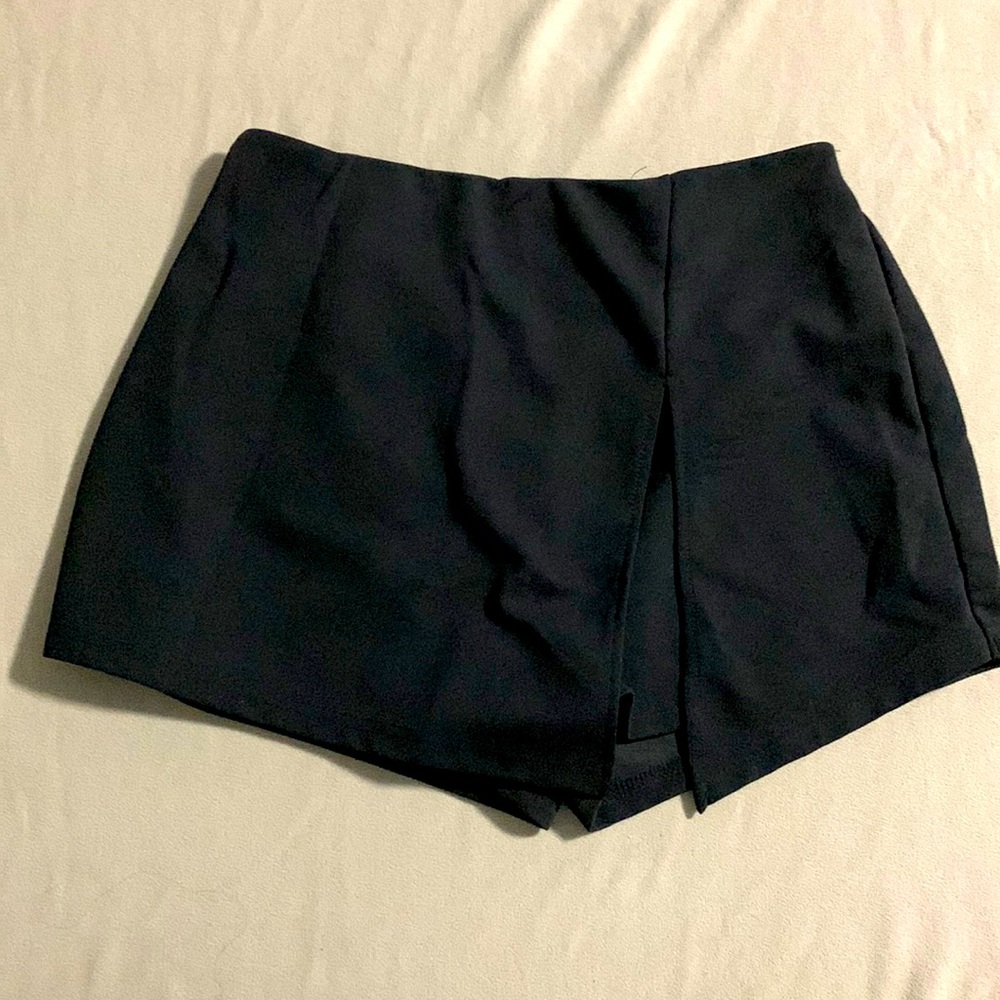 Black Skort with Slit